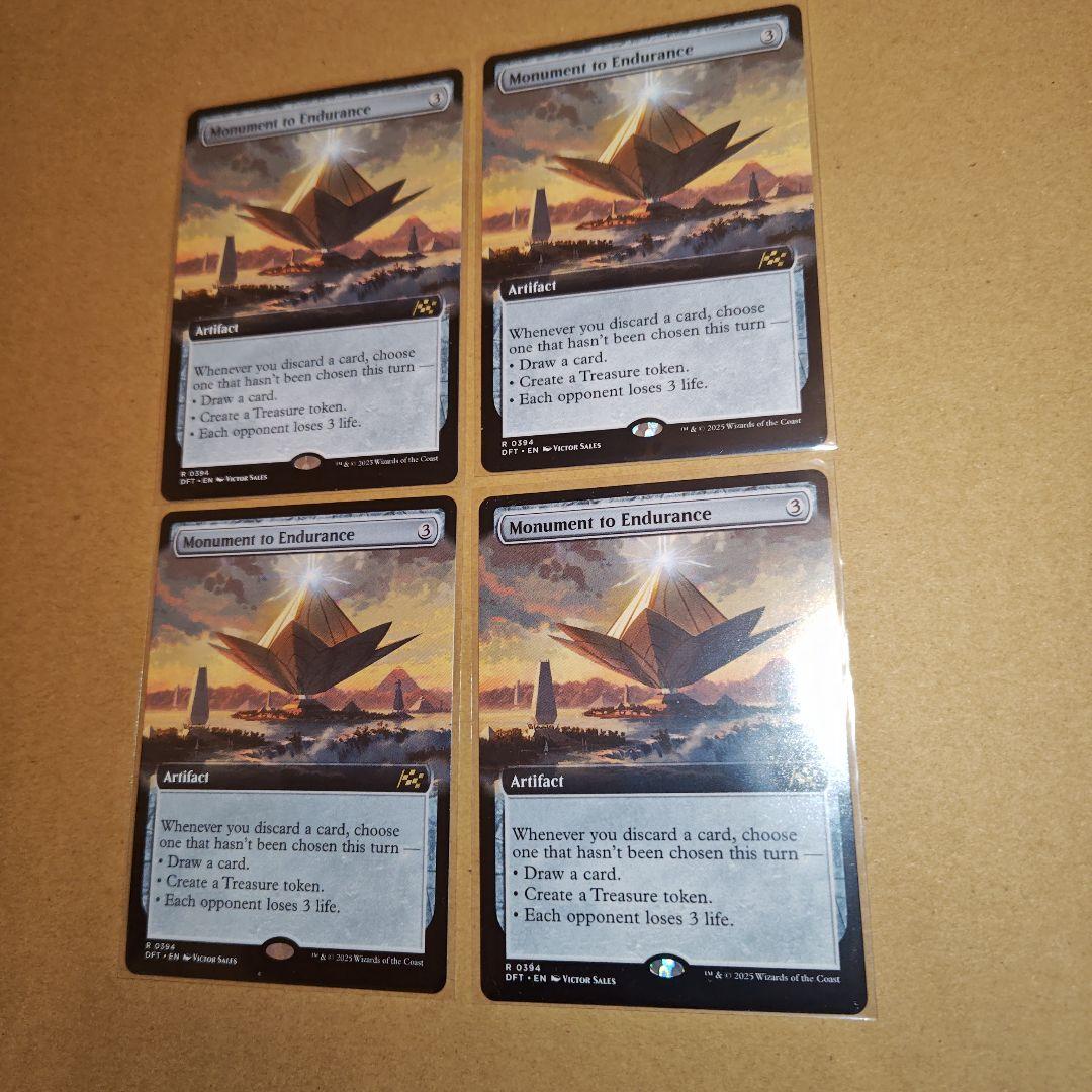 MTG 英語版　忍耐の記念碑 4枚セット　拡張アート MTG 英語版 忍耐の記念碑 4枚セット 拡張アート 忍耐の記念碑 英語