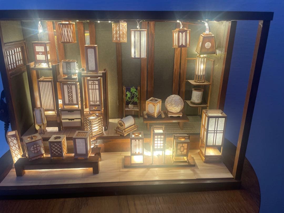 和風ジオラマ 行燈屋 人感センサーLED付き 日本家屋 ドールハウス