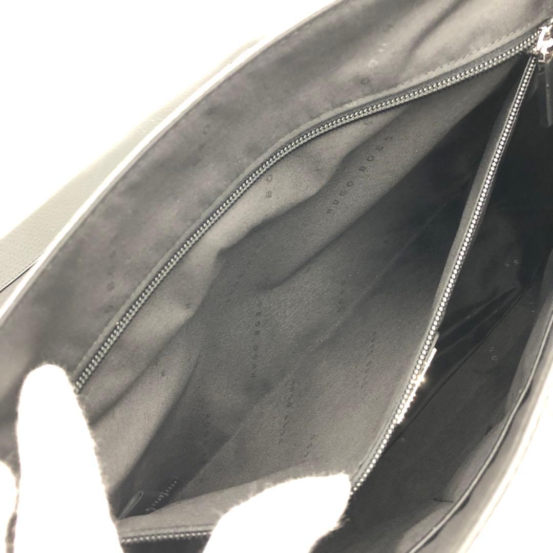 未使用級 ヒューゴボス メッセンジャーバッグ A4 ビジネス シボ革