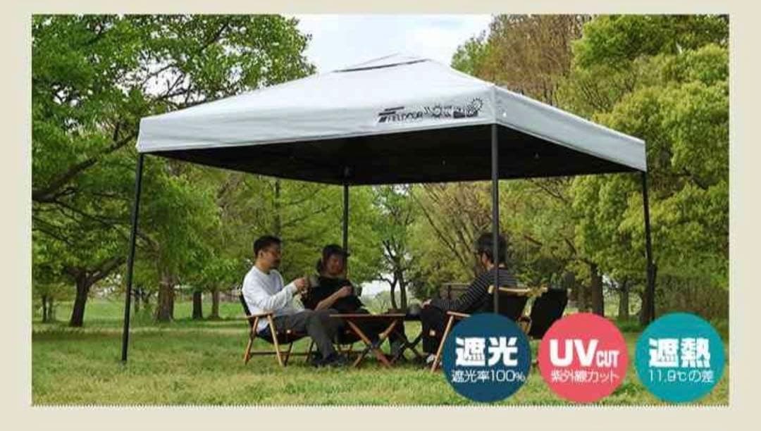 人気の黒赤FIELDOOR 3m×3mタープワンタッチテント FIELDOOR