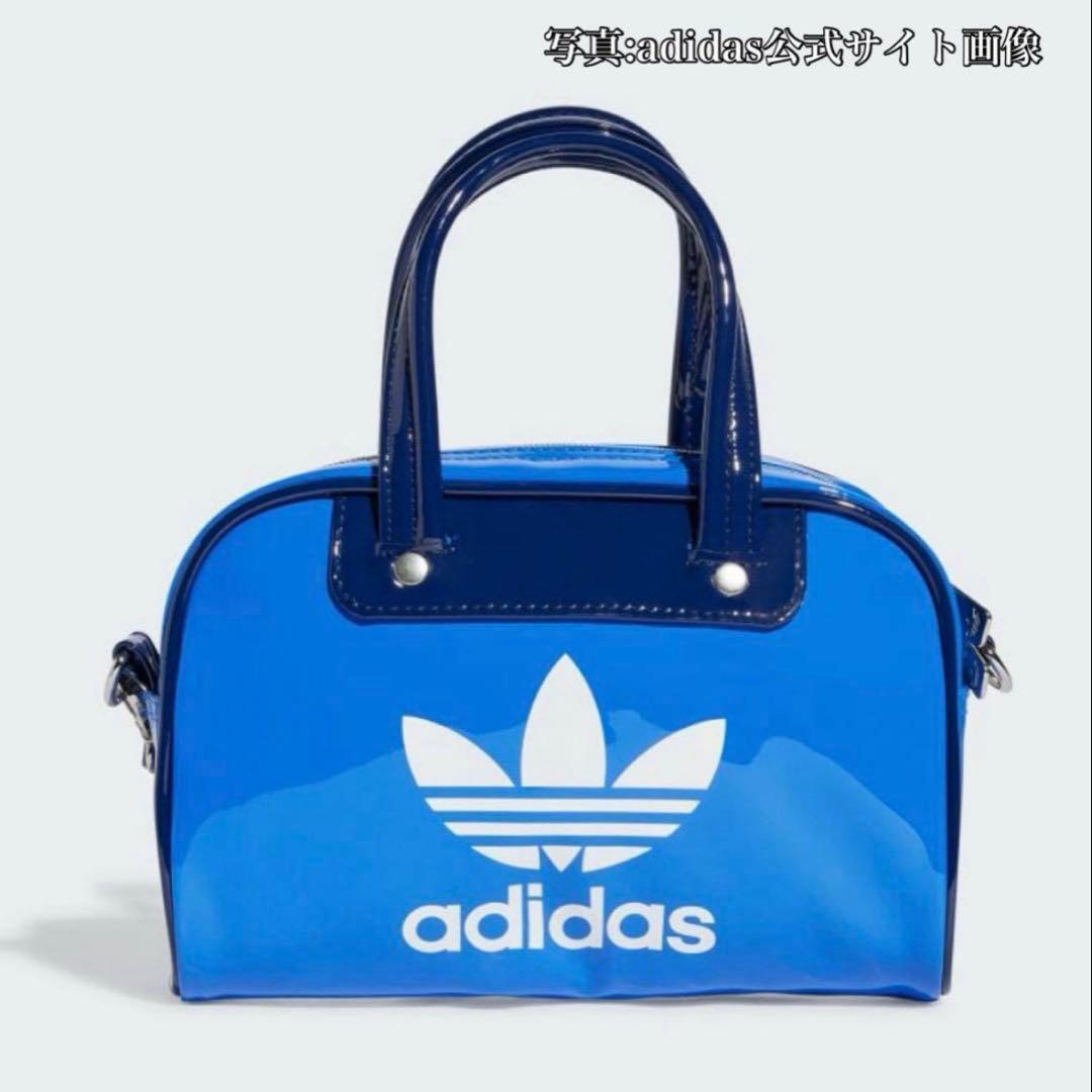 adidas ミニ ボストンバッグ ショールダーバッグ 2way ブルー - メルカリ