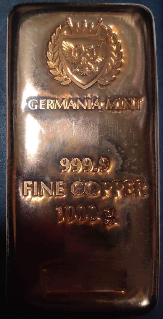 GERMANIA MINT 999.9 純銅バー 1000g - メルカリ