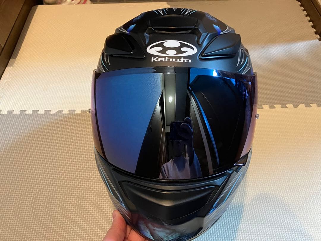 OGKカブト シューマフレイム（SHUMA FLAME）フラットブラックブルー