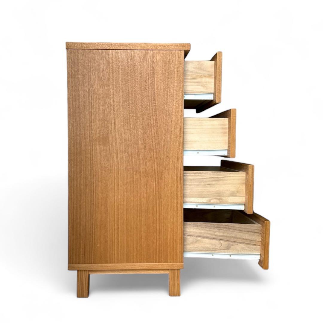 廃盤 希少品】無印良品 4段チェスト 足つき タモ材 - メルカリ