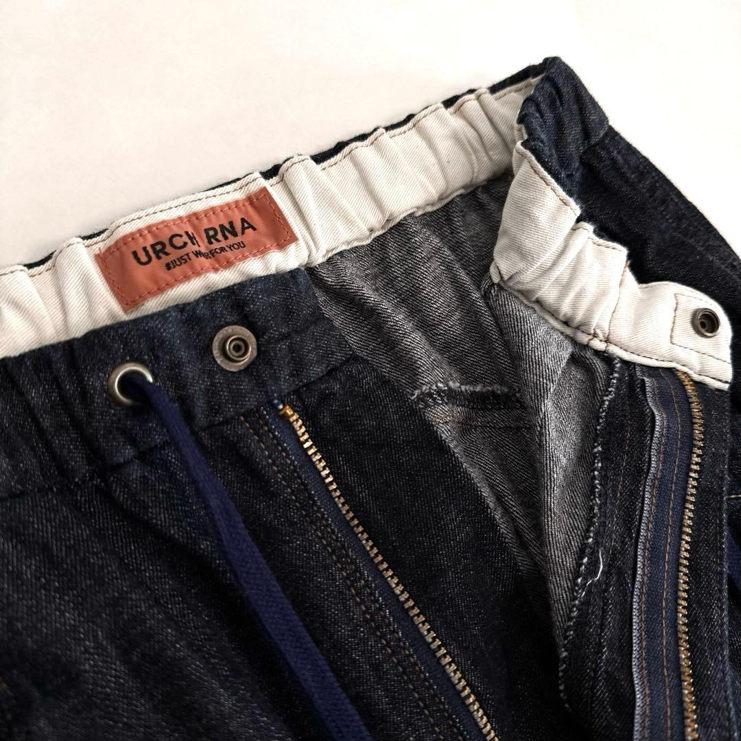 美品 URCH RNA バルーンバナナデニムパンツ ヴィンテージ加工 ゆったり