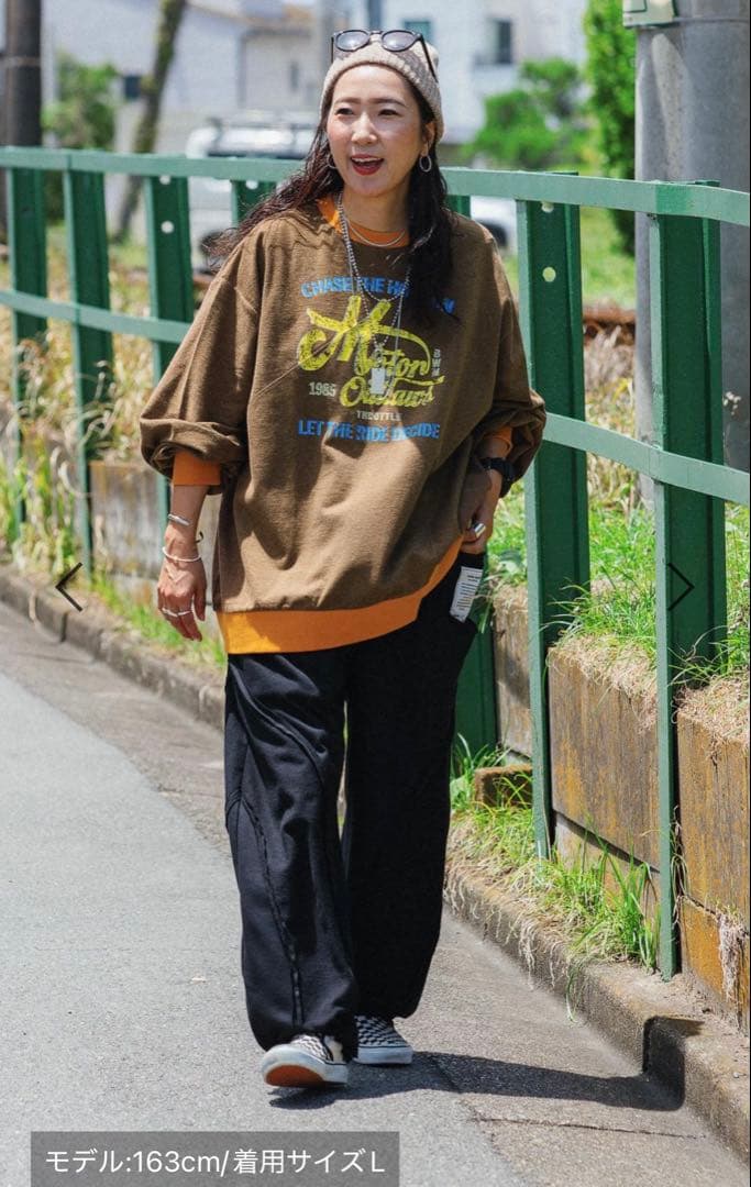 niko andニコアンドMisayoラクキリスウェットパンツLブラック