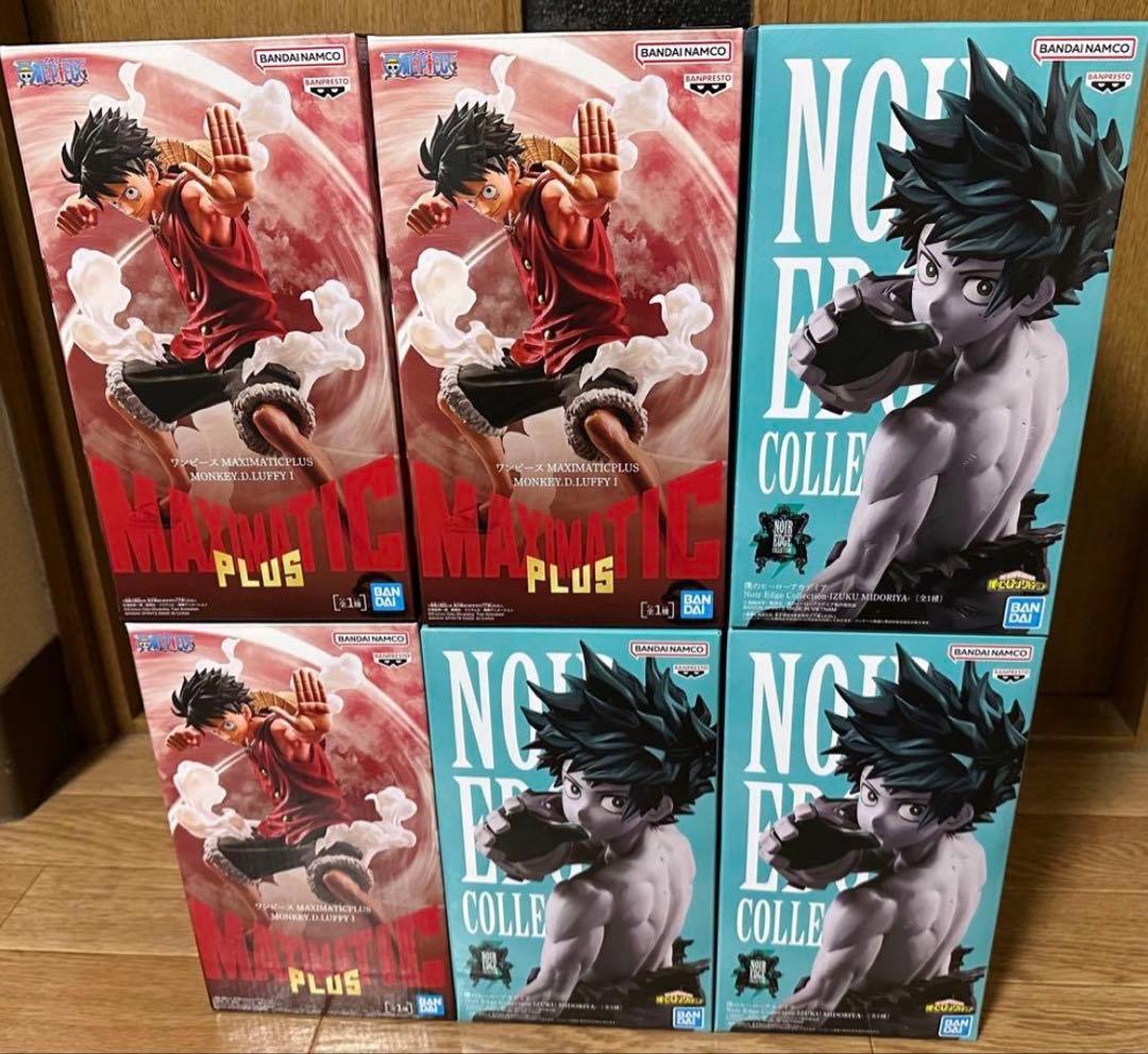 ワンピース ルフィ 僕のヒーローアカデミア 緑谷出久 フィギュア 6個