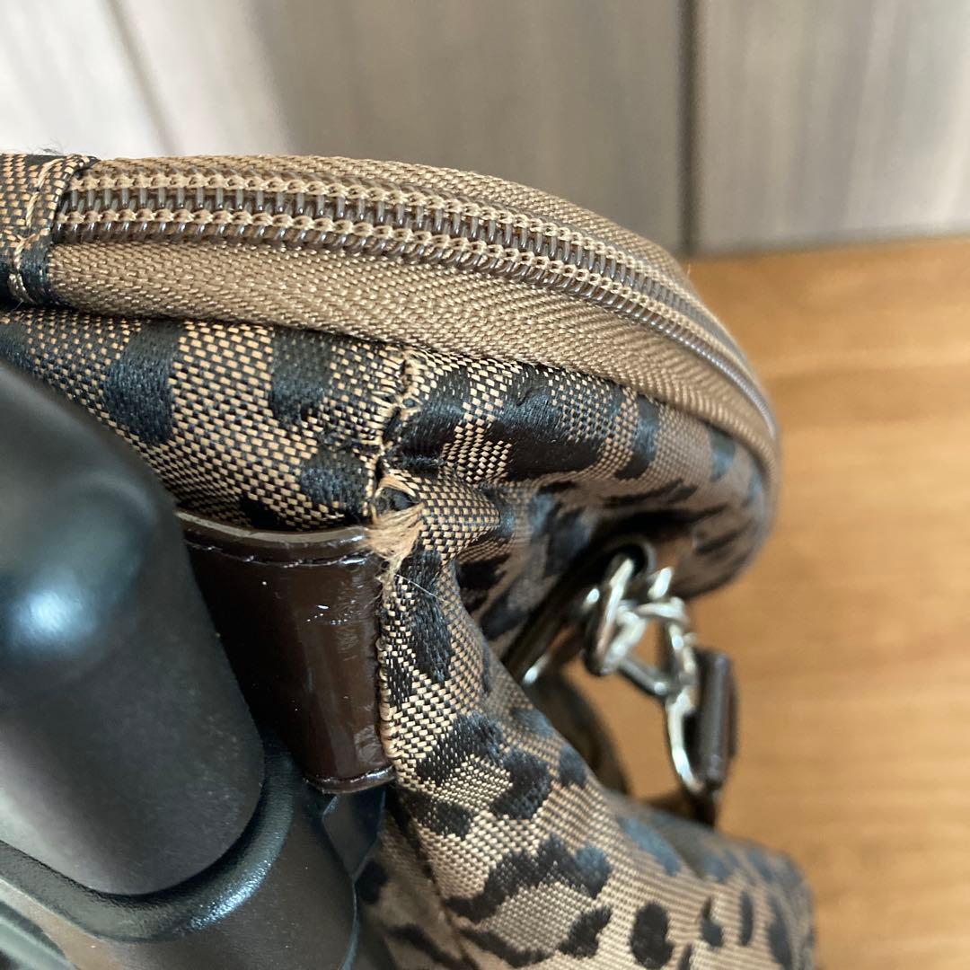 SWANY スワニー 座れるキャリーバッグ ヒョウ柄 レオパード柄 座面付き