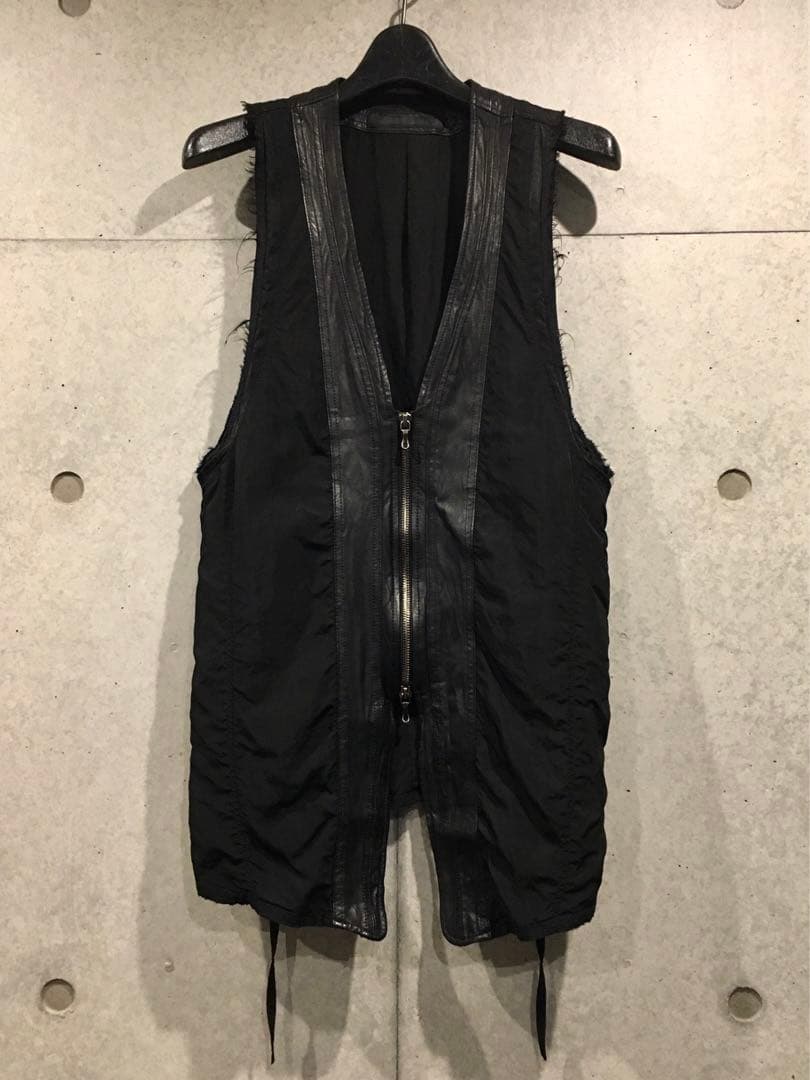 JULIUS ユリウス レザーコンビネーションファスナーベスト JULIUS ユリウス レザーコンビネーションファスナーベスト VEST