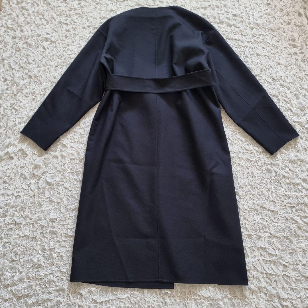 エストネーション ダブルフェイスリバーコート ベルト付 ロング