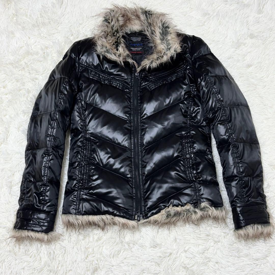 y2k ニコルクラブフォーメン ファーダウンジャケット 短丈 お兄系 00s