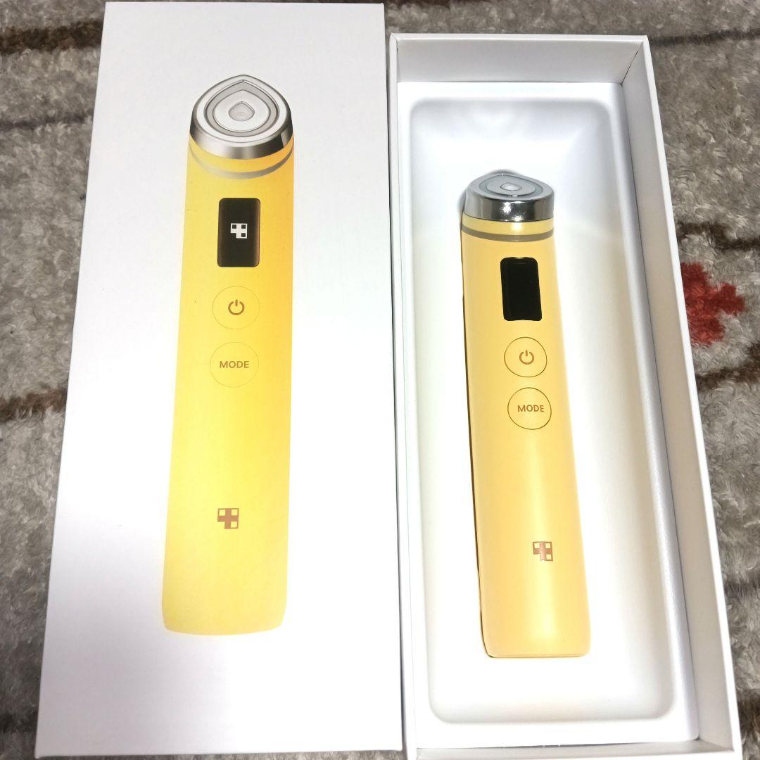 メディキューブ AGE-Rブースタープロ 美顔器 イエロー くまキャップ