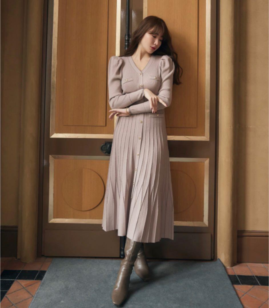 herlipto Suite Room Knit Long Dress S