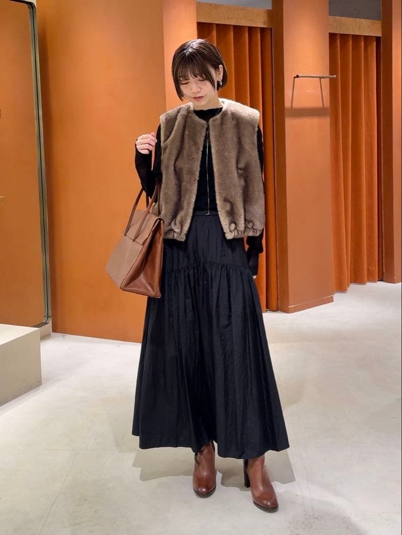 美品】Drawing Numbers ミンクエコファーベスト - メルカリ