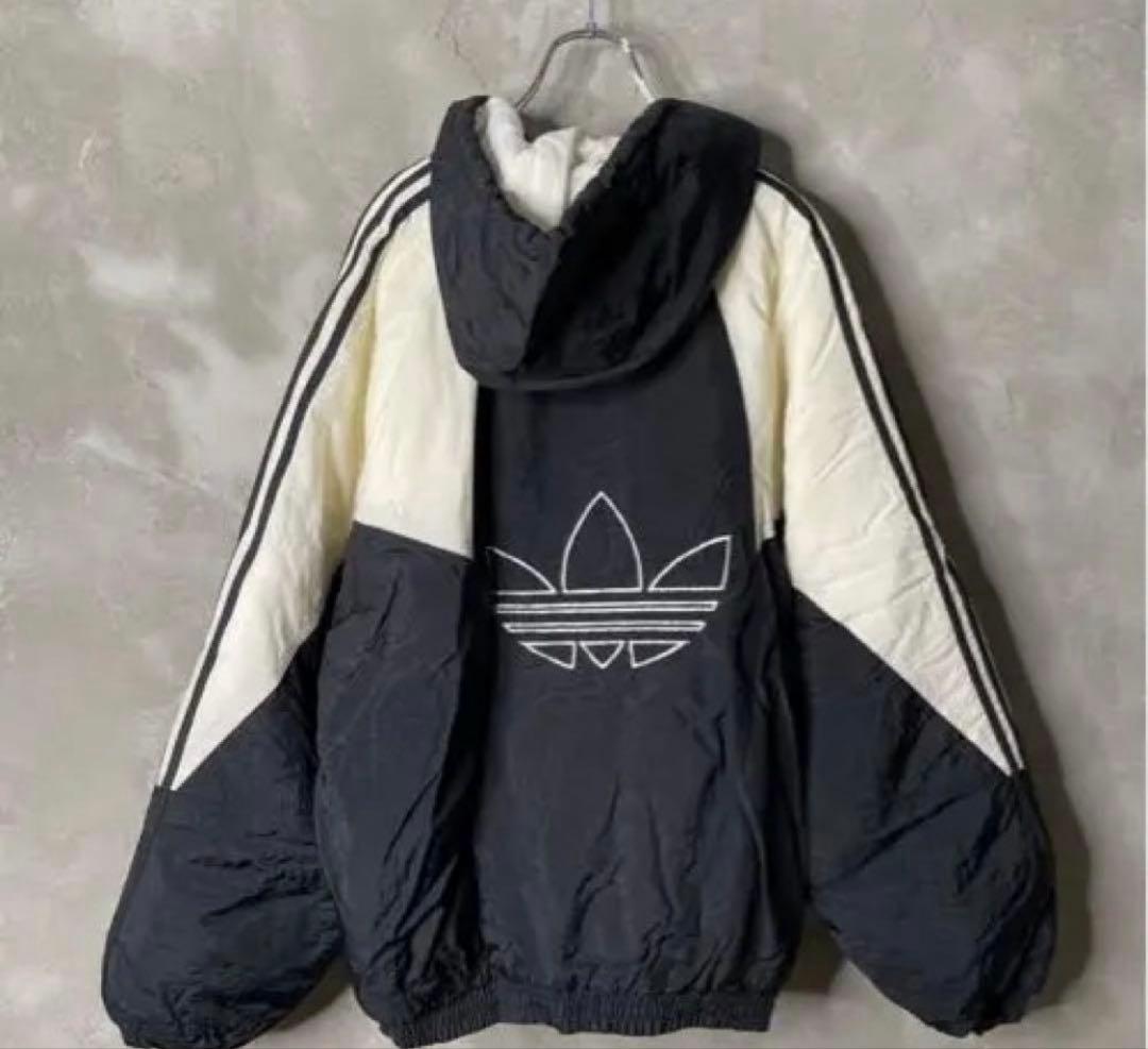 80sヴィンテージ 万国旗 トレフォイル 中綿ジャケット モノトーン