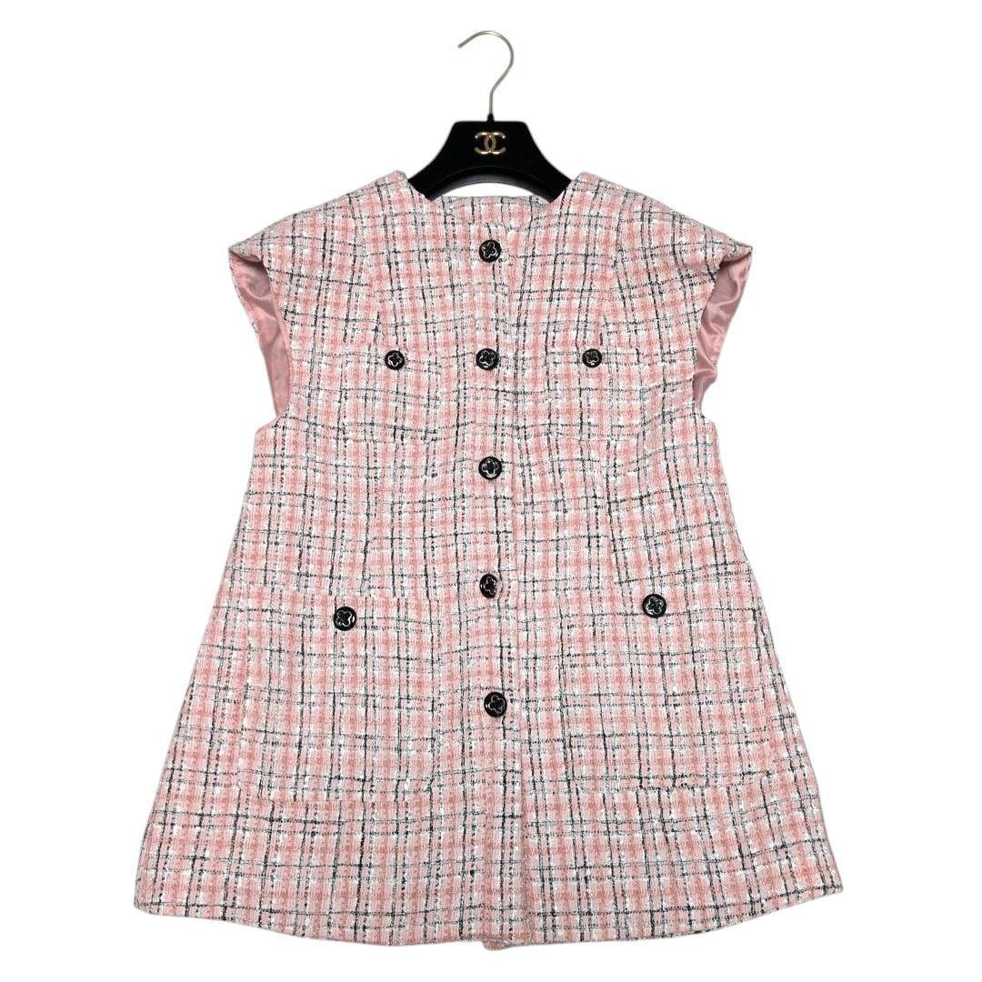 極美品✨即完売モデル OBLI オブリ ピンク ミックスツイード ジレ