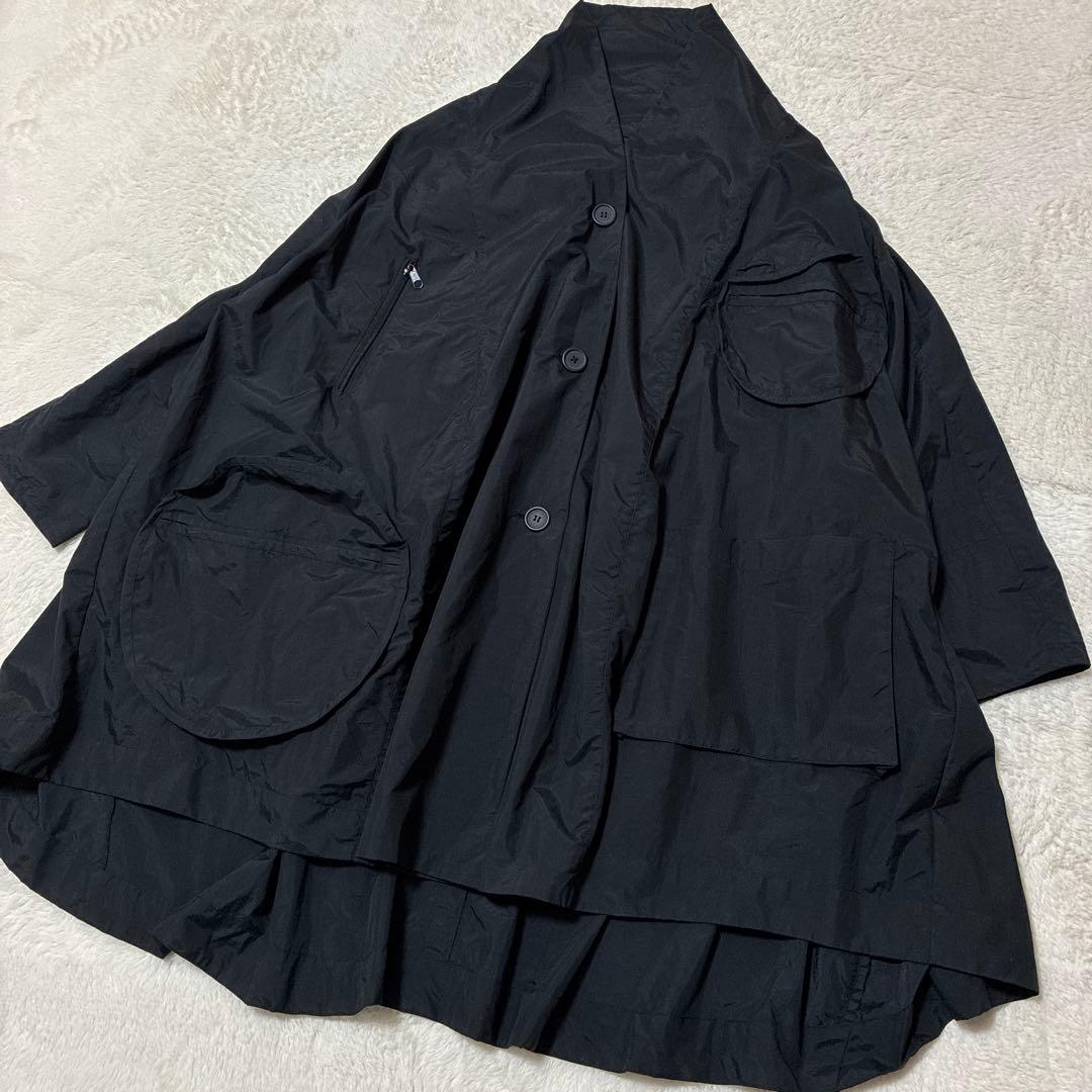 萌 モユル センソユニコ ナイロンロングコート 変形 立体 ゆったり