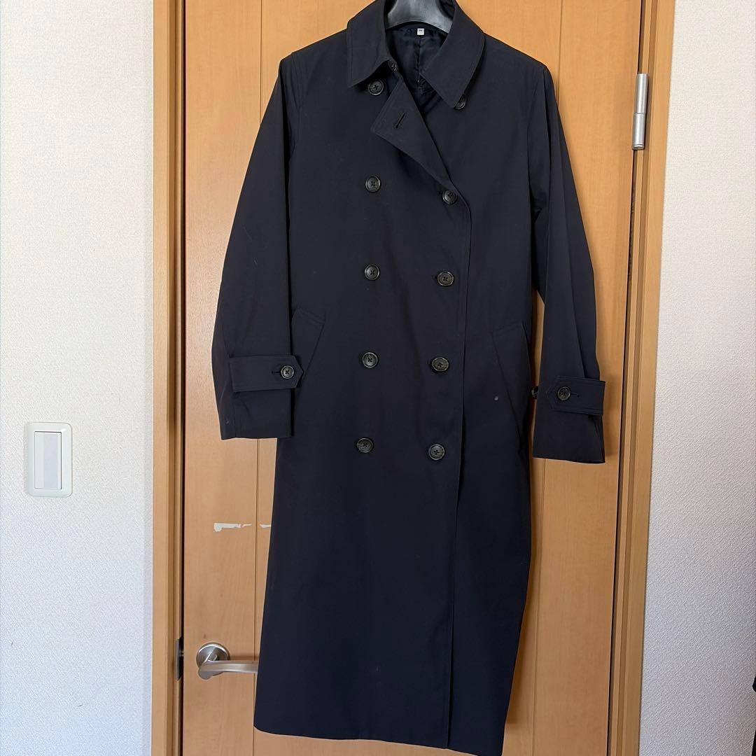 ネイビー トレンチコート ウエストベルト付き - メルカリ