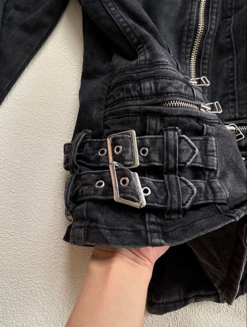 y2k archive グランジ 平成 V系 ジップアップジャケット ブラック