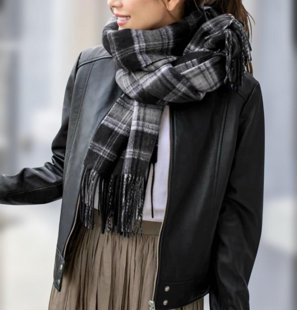 スタイルデリ 【LUXE】リバーシブルチェック柄カシミヤストール - メルカリ