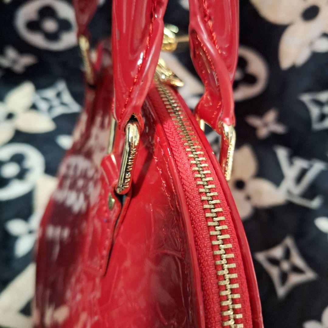 美品❣️ルイヴィトン アルマPM ヴェルニ ハンドバッグ レッド 並行