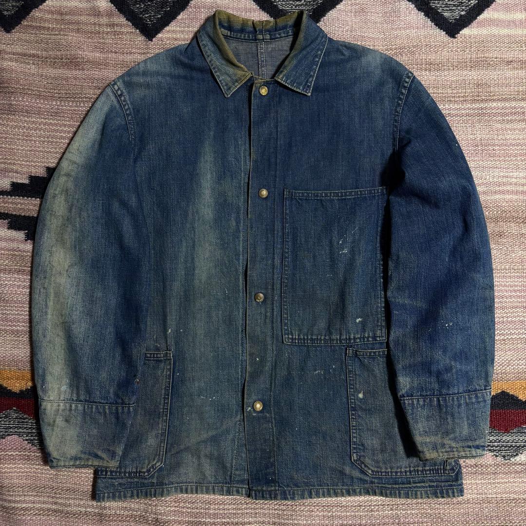 40s White field 大戦デニムカバーオール　鬼フェード　50s 40s White field 大戦デニムカバーオール 鬼フェード 50s