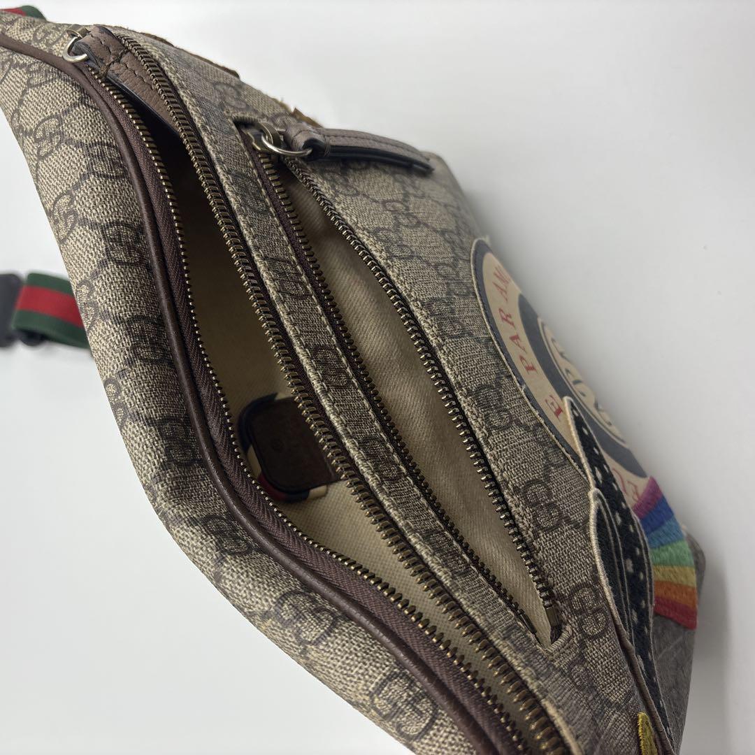 高級 グッチ クーリエ シェリーライン GG ウエストバッグ ボディバッグ