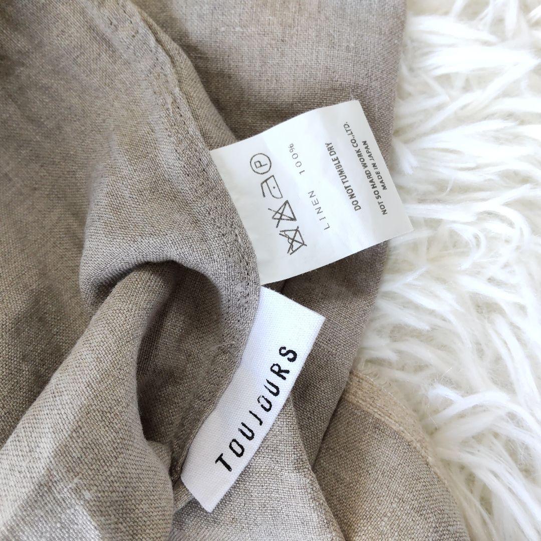 TOUJOURSトゥジュー⿻ヘンリーネックリネンチュニック - メルカリ