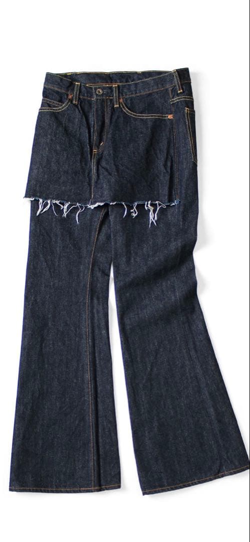 【新品，未使用】KAPITAL APRON-SKOUSER<No.1506> Apron-SKousers 入荷‼︎! ⁡ #denim #14oz #flare #skirt #apron