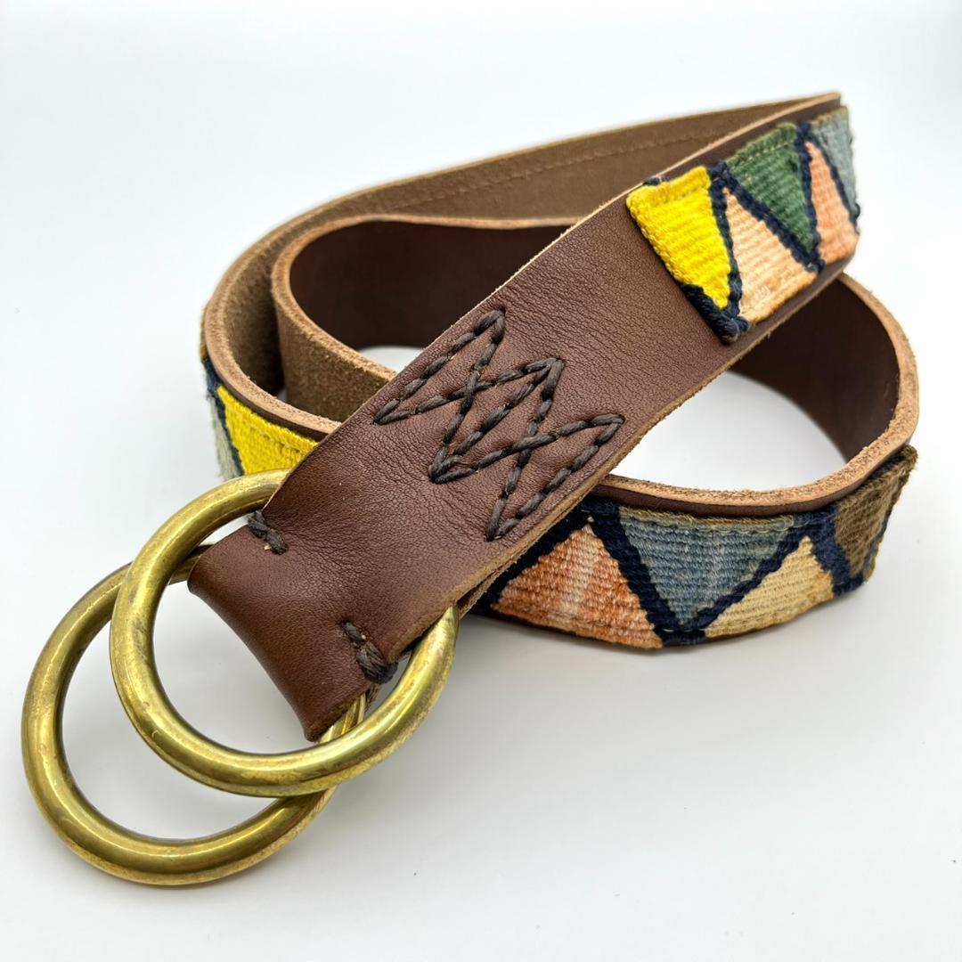 visvim ヴィズヴィム ビズビム ベルト ダブルリング MAYAN民族 本革