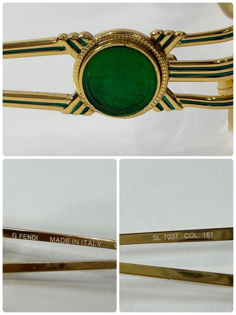 FENDI SL7073 オーバル型サングラス イタリア製 フルリム ケース付