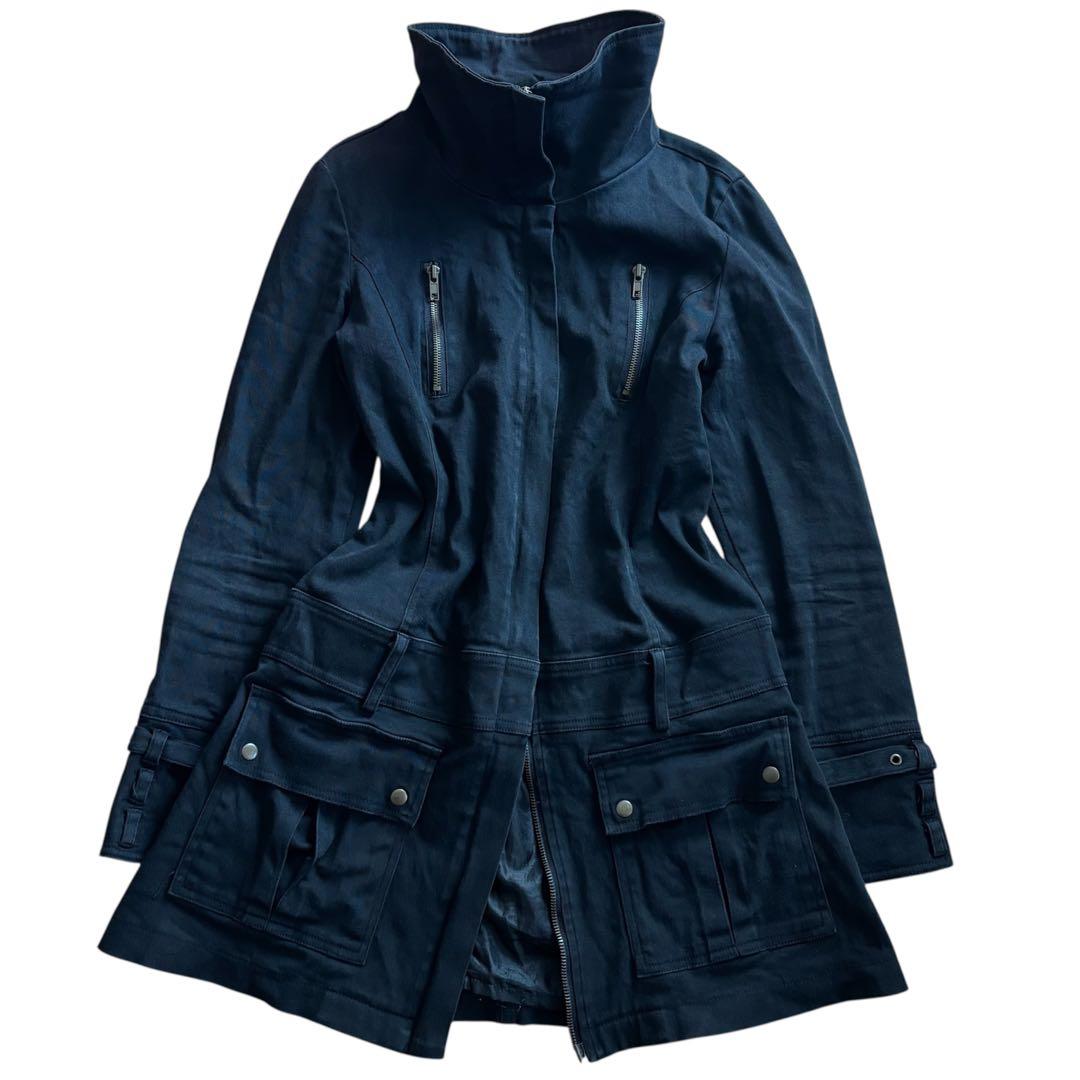 y2k ギミックコート 平成ギャル ダークコア d.i.a系 お姉系 ギャザー