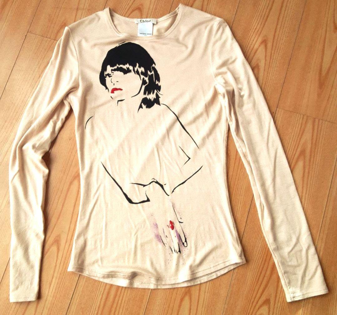 Chloé】ヴィンテージ アートプリント 長袖 カットソー アートプリント
