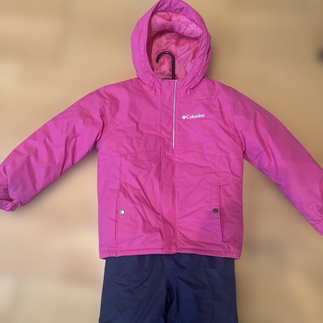 Columbia 子ども用スキーウェア ピンク ネイビー - メルカリ