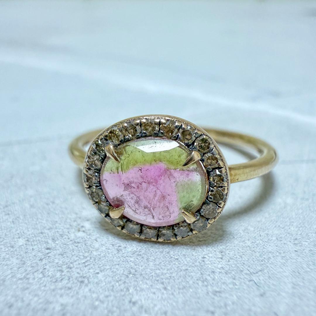 アルティーダウード 13号 ウォーターメロントルマリン ダイヤモンド