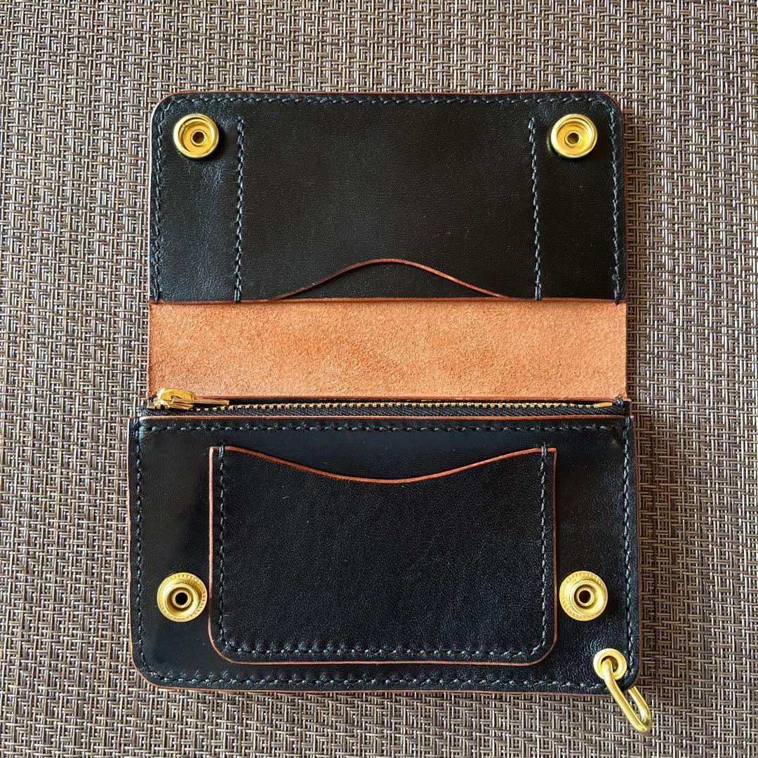 週末限定価格】MARYAM ホースフロント ミドルトラッカーウォレット 茶