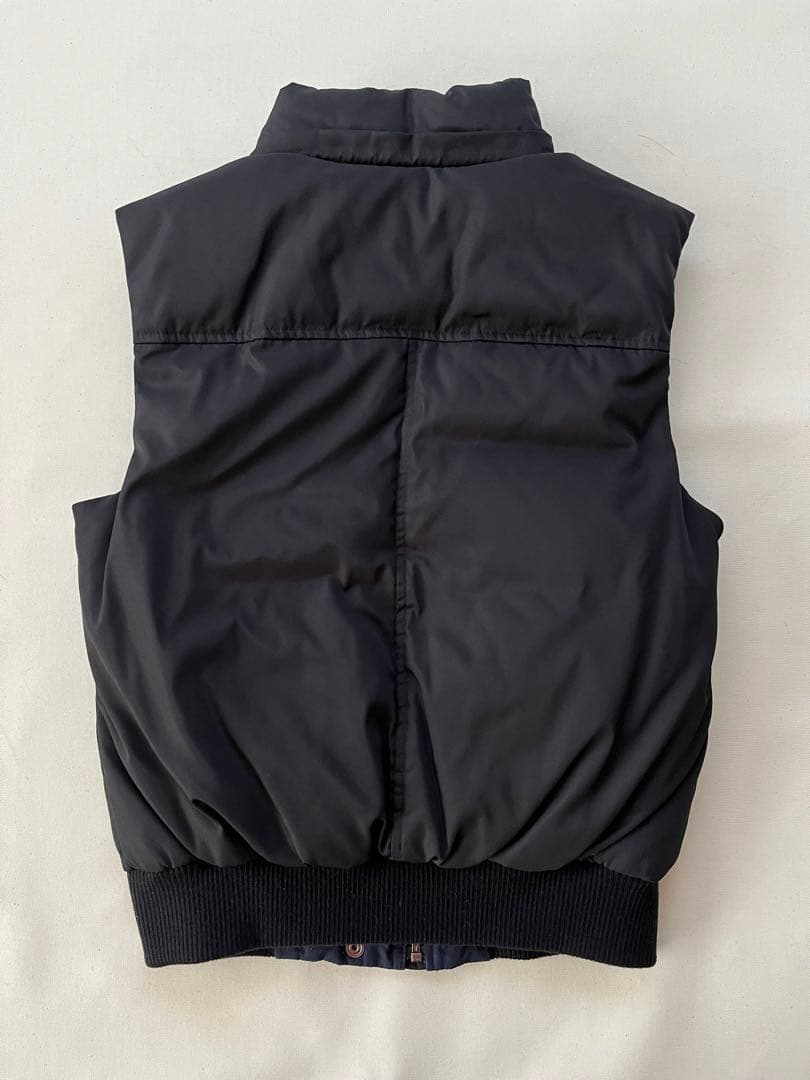 美品】 23区 オックスフォード ダウンベスト ファー 黒 38 オンワード