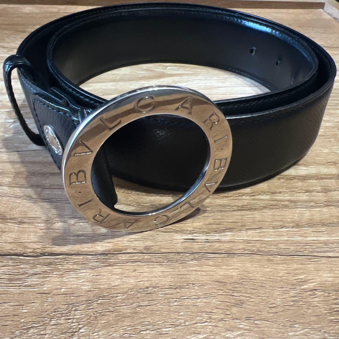 BVLGARI 黒 レザー ベルト - メルカリ