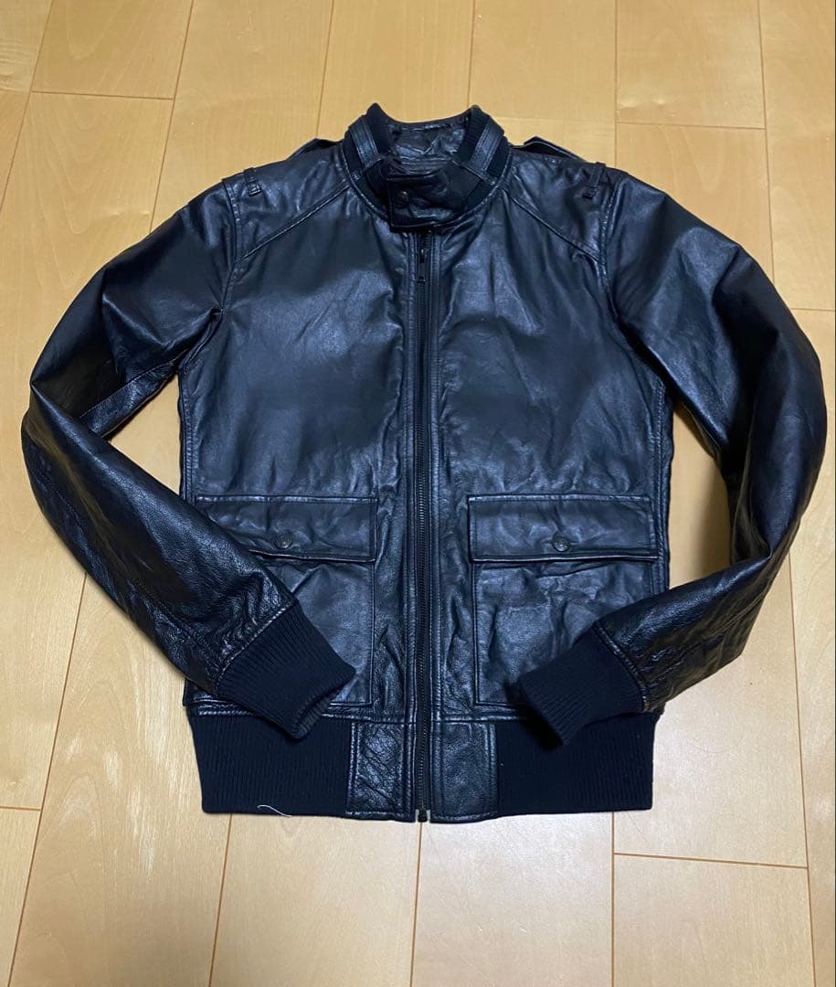 ヒステリックグラマー スタンドカラー レザージャケット オール