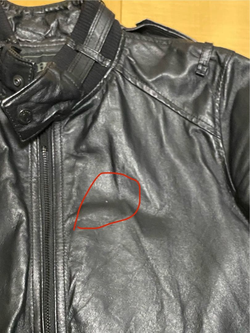 ヒステリックグラマー スタンドカラー レザージャケット オール