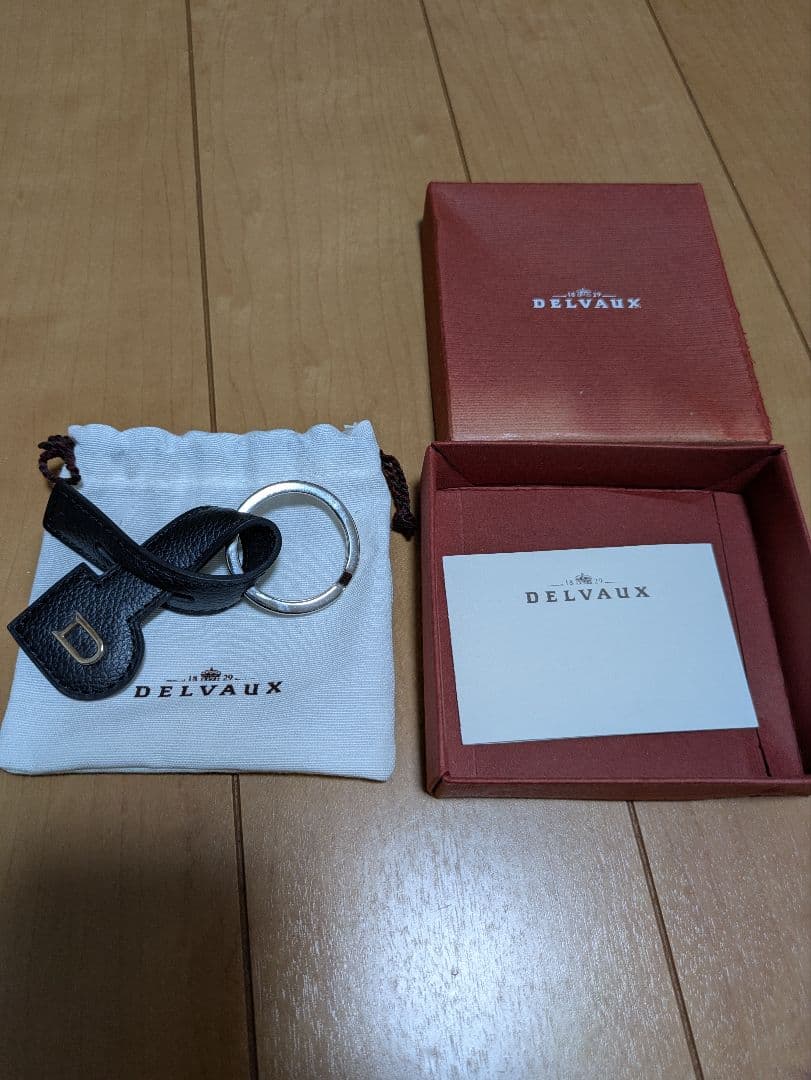 DELVAUX ブラックレザー キーリング DELVAUX（デルヴォー） （中古）デルボー キー 鍵 キーリング