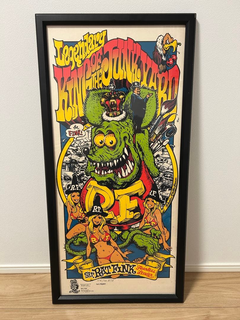 Rat Fink ロッキンジェリービーン シルクスクリーン ポスター 直筆