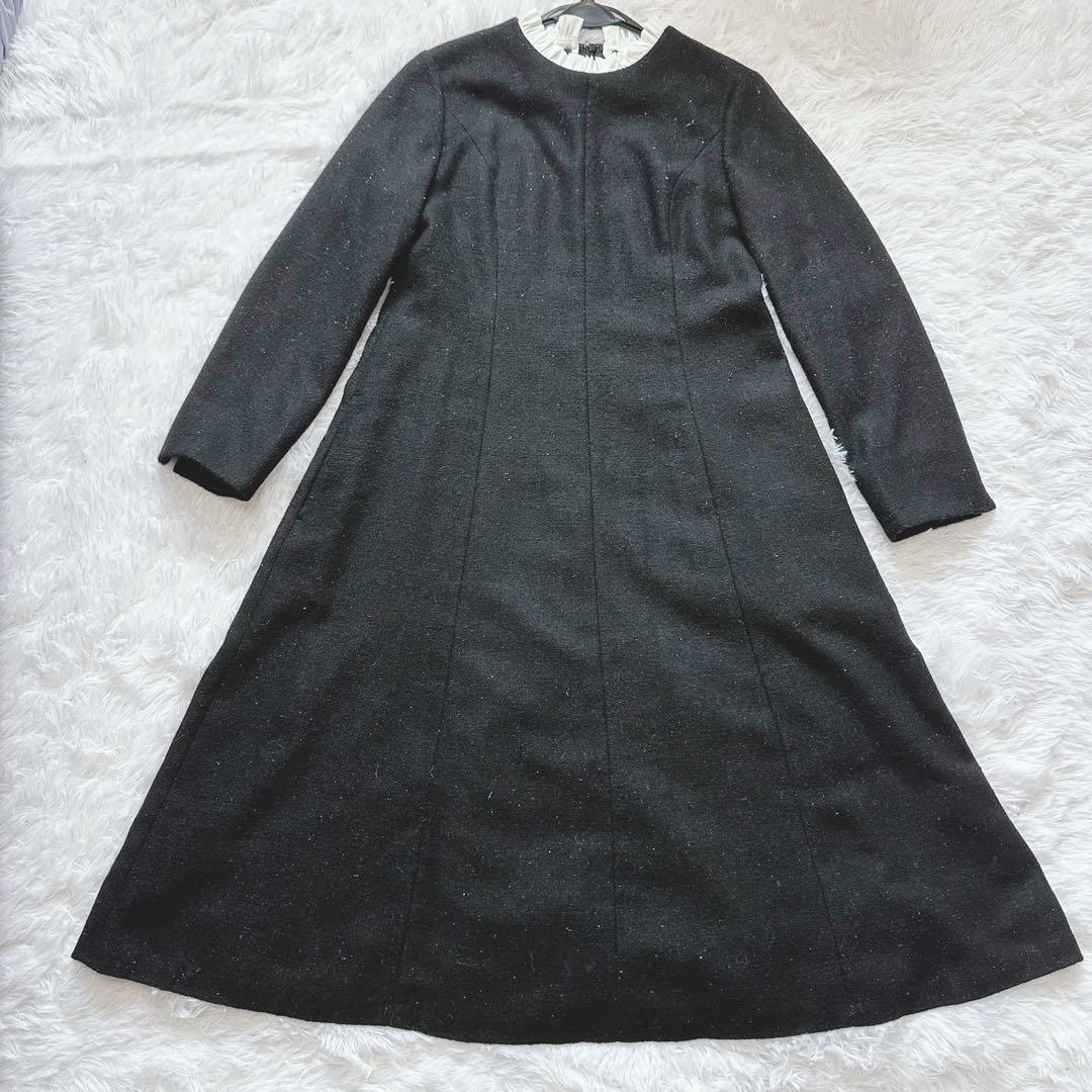 組曲 ✳︎ ラメフラノ フリル襟ワンピース 2WAY】ラメフラノ フリル襟ワンピース / 組曲 | ファッション通販