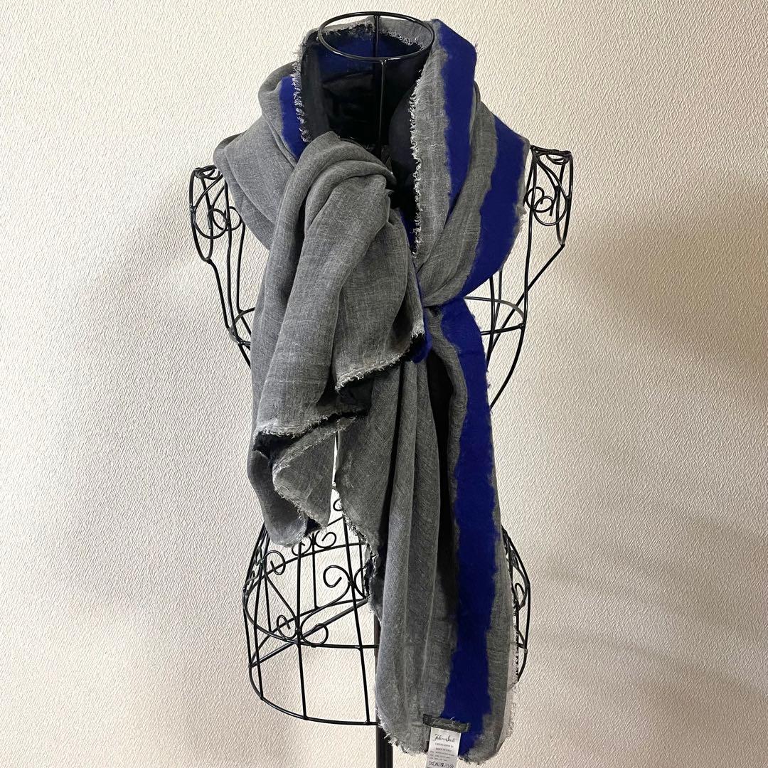 Faliero Sarti ストール シルク モダール イタリア グレー ブルー