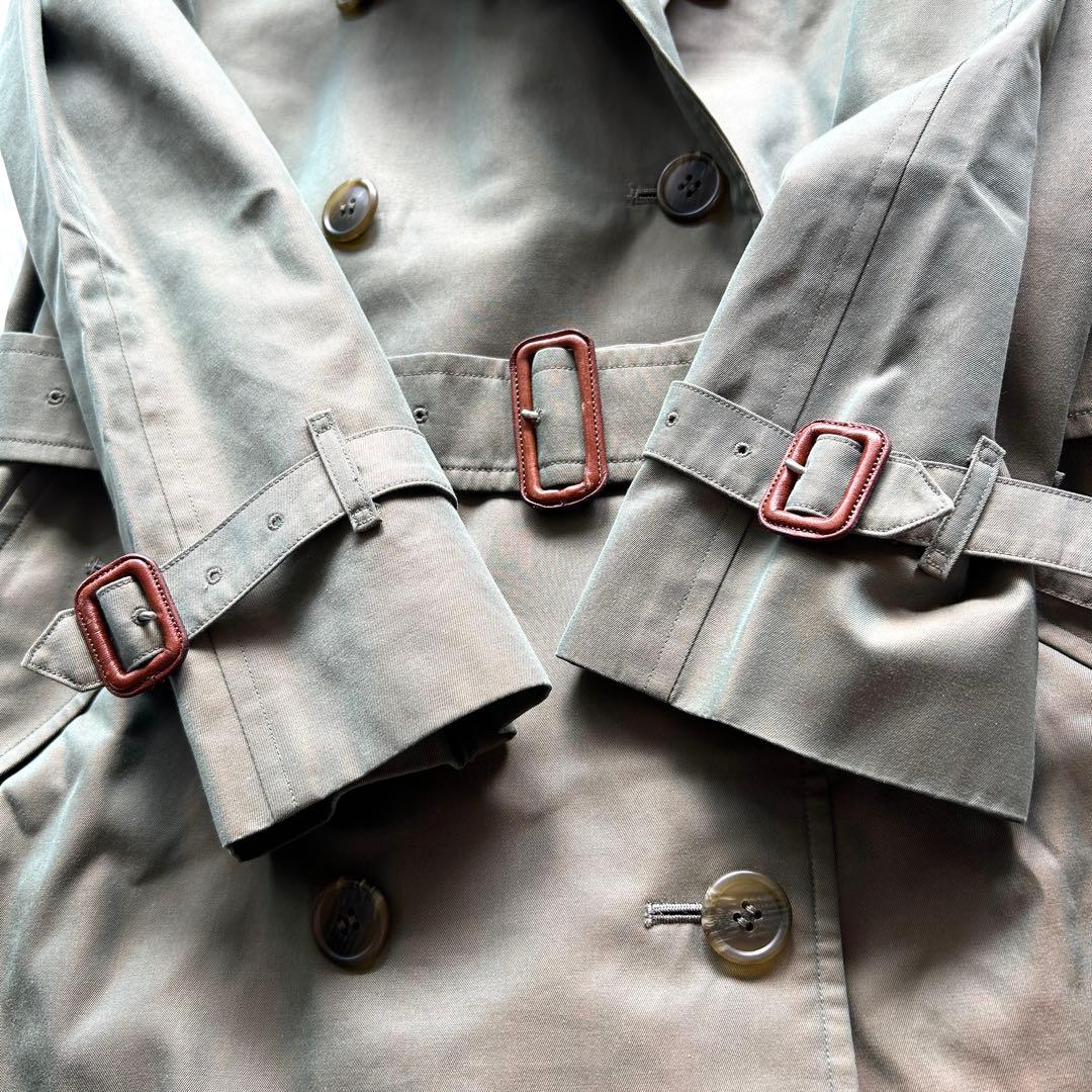 未使用級極美品 バーバリー トレンチコート ロング 玉虫 ベルト完備 M