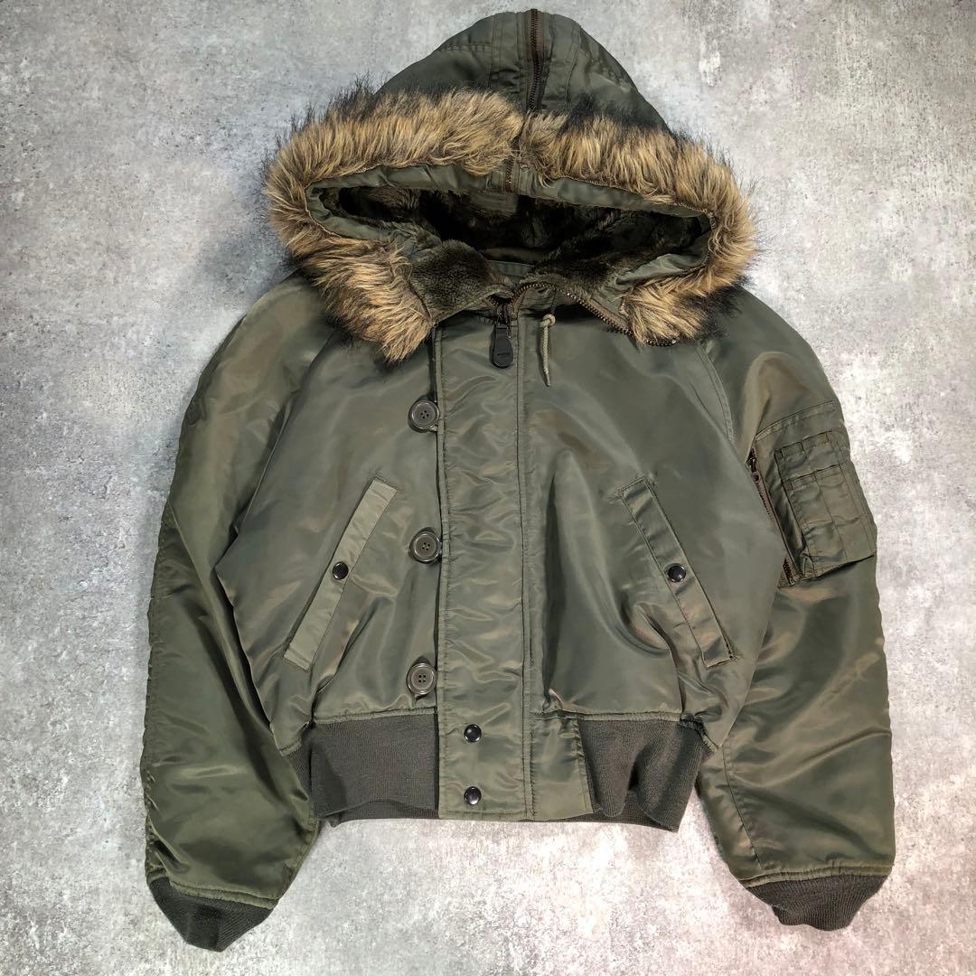 AVIREX N-2B フライトジャケット【S】カーキ ミリタリー 短丈 - メルカリ