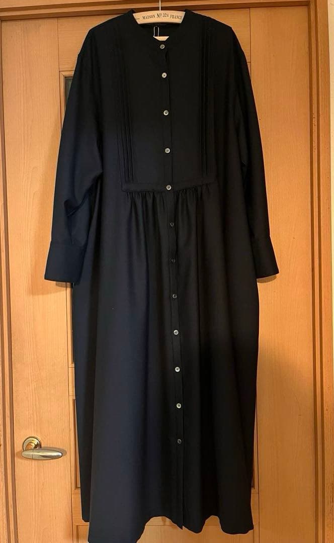 23区】今季 TW ビエラ ブザム ワンピース 44 ネイビー 試着のみタグ付