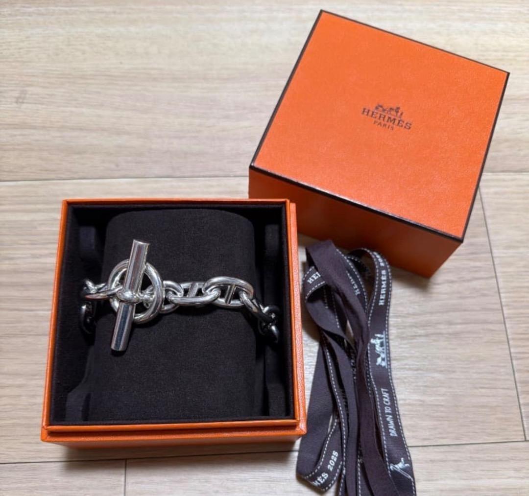 【新品】エルメス シェーヌダンクル ブレスレット TGM 14コマ Hermès エルメス ブレスレット シェーヌダンクル TGM 14コマ マルジェラ期 925