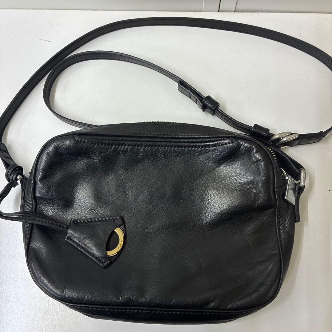 aniary ブラックレザー ショルダーバッグ aniary（アニアリ） 最大51%☆22・23日限定 正規取扱店 ショルダー