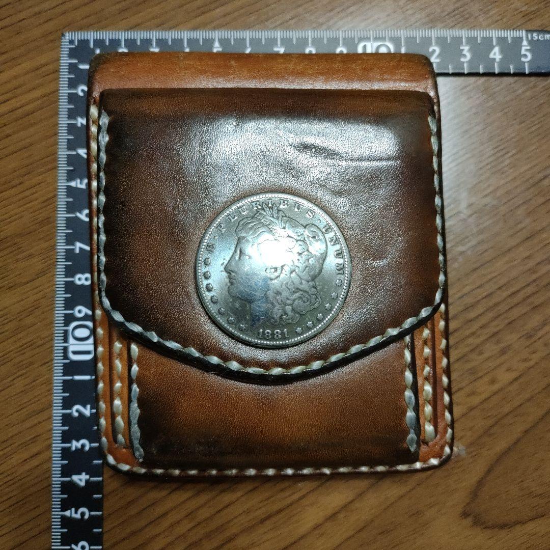 バタフライウォレットヌメ革ビーズ屋ワンズワーカーオールドコイン